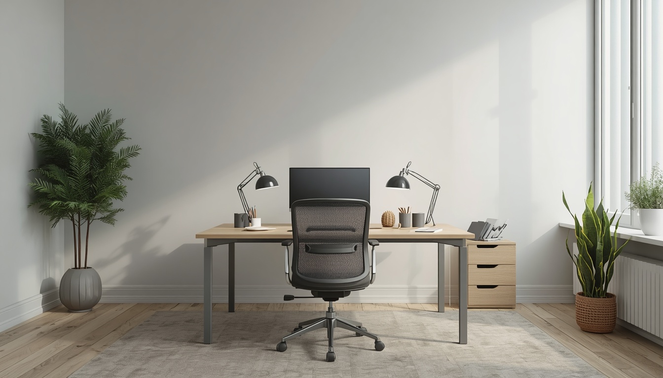 Earthwhflexen calm office with ergonomic accessories